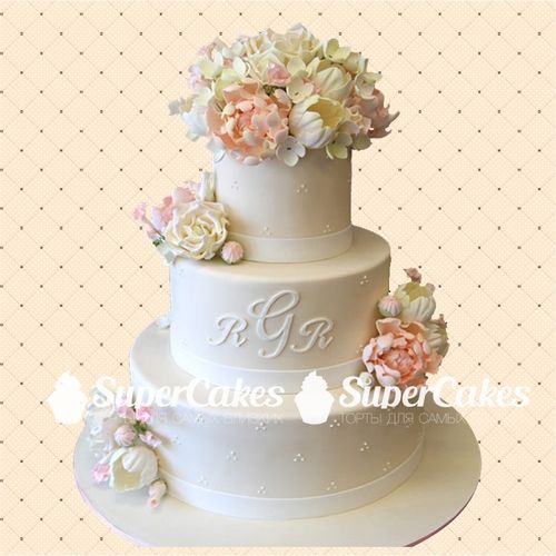 Яркие свадебные торты - S393