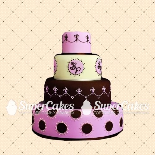 Яркие свадебные торты - S343