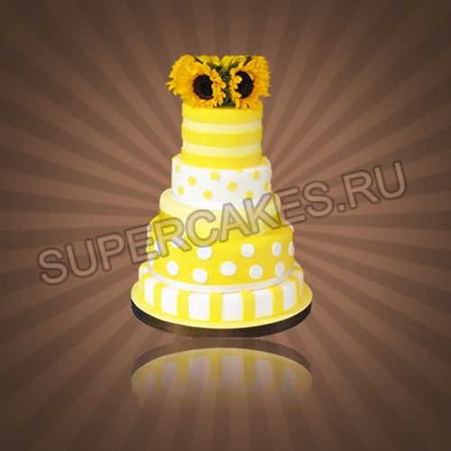 Яркие свадебные торты - S163