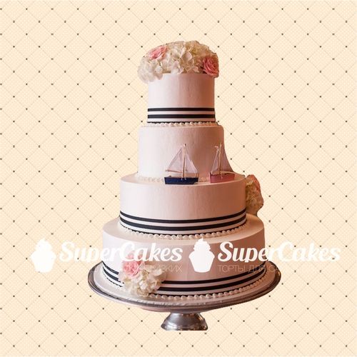 Яркие свадебные торты - S386
