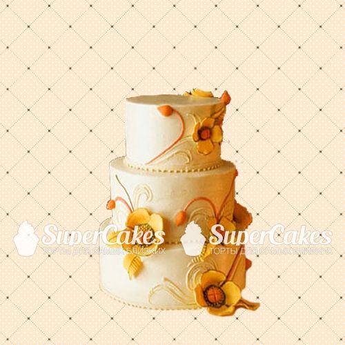Яркие свадебные торты - S377